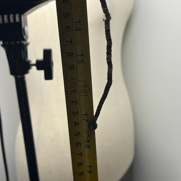 Zuni Fetish Necklace 10 Birds 18" Heishi Bead Native American Brown Multicolor - Picture 12 of 12